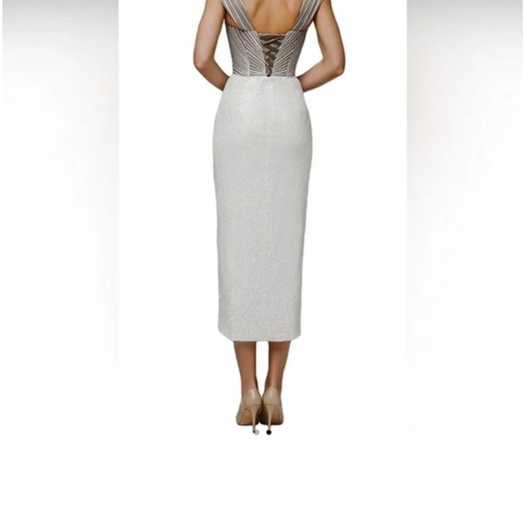 Michel Laperle silver dress size 6 - Picture 2 of 9